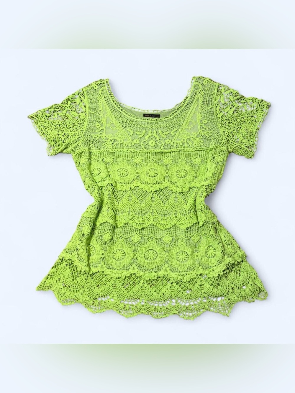 Fairy Green Floral Lace Top by Jennie & Martis!